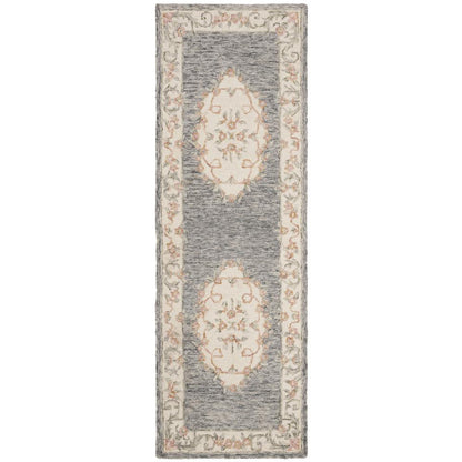 MICRO-LOOP, GREY / IVORY, 2'-3" X 7', Area Rug