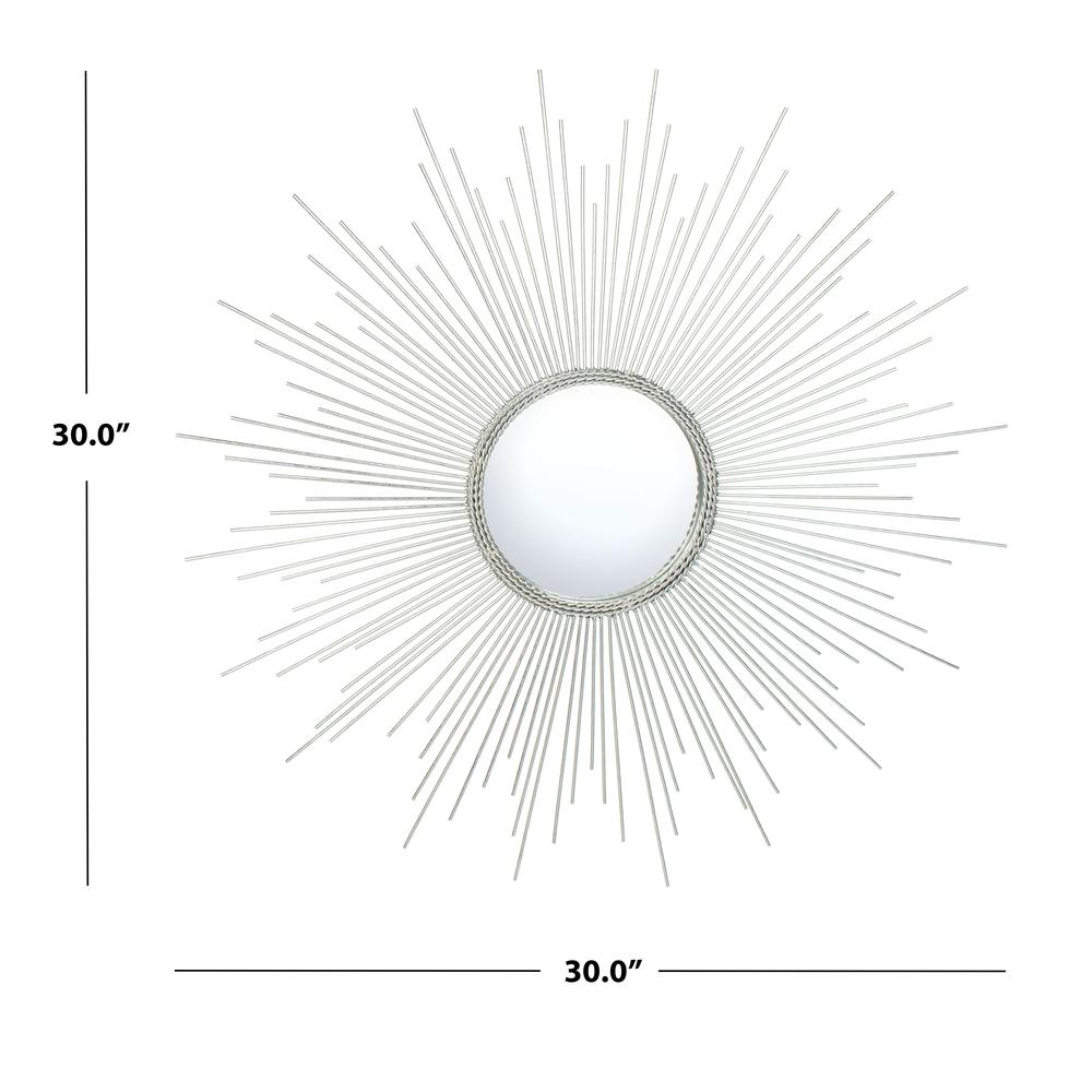 Emme Sunburst Mirror, Silver