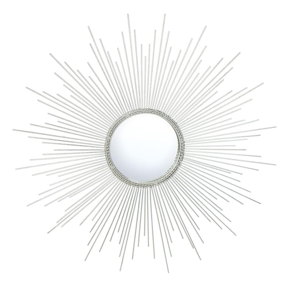Emme Sunburst Mirror, Silver