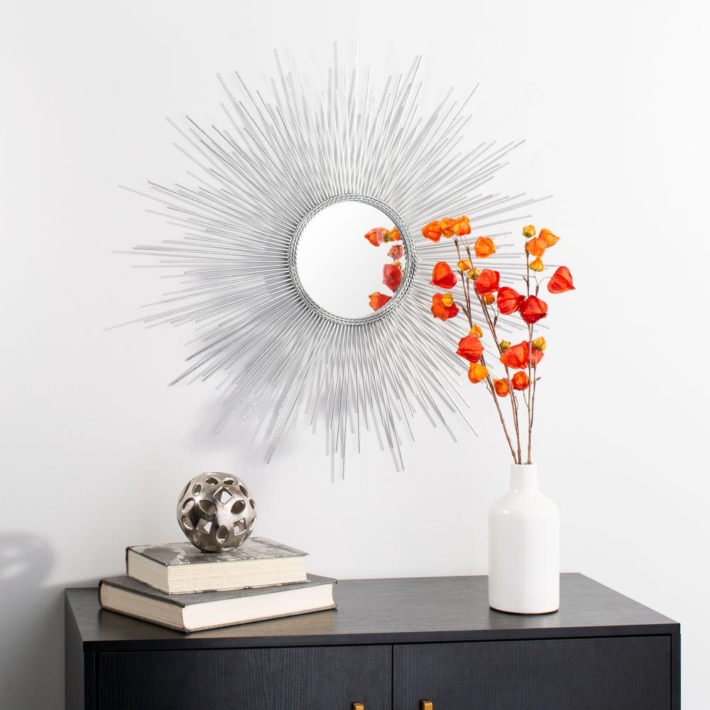 Emme Sunburst Mirror, Silver
