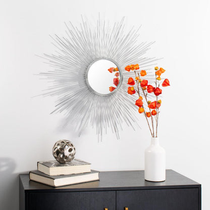 Emme Sunburst Mirror, Silver