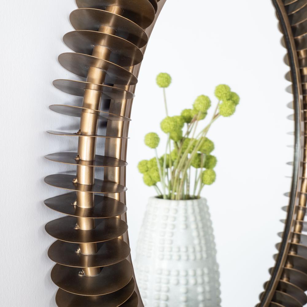 Storm Mirror, Brass Antique