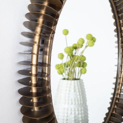 Storm Mirror, Brass Antique