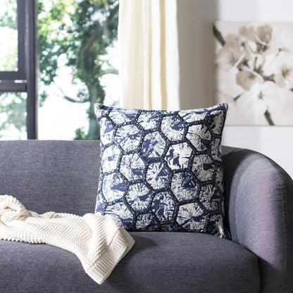 Delra Pillow, Navy/White