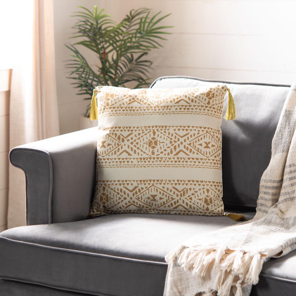 Valen Pillow, Beige/Brown