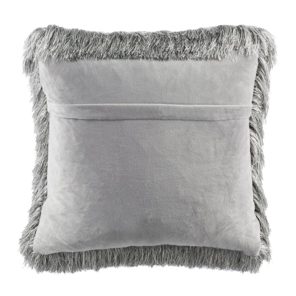 Chic Shag Pillow, Silver