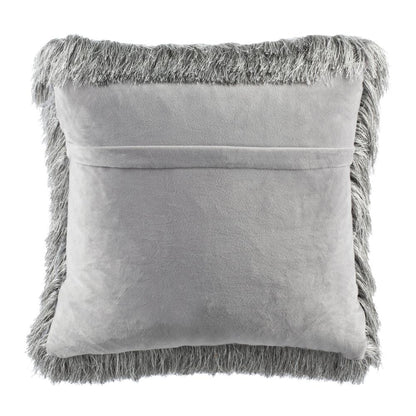 Chic Shag Pillow, Silver