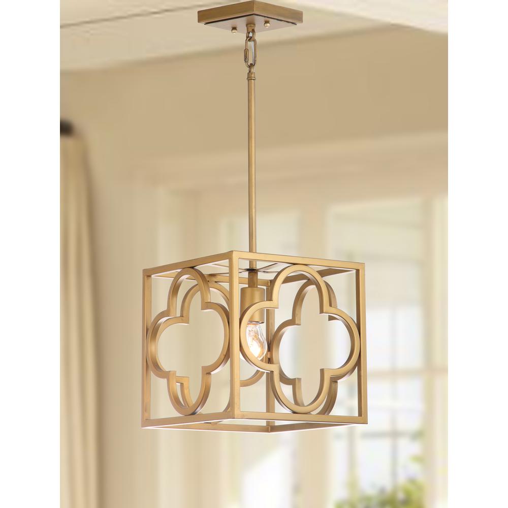 Rabia Trellis Pendant, Gold