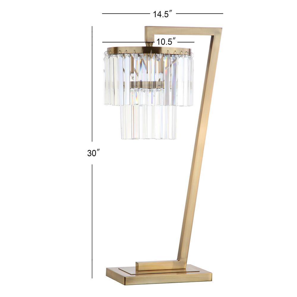 Callum Table Lamp, Brass Gold/Clear