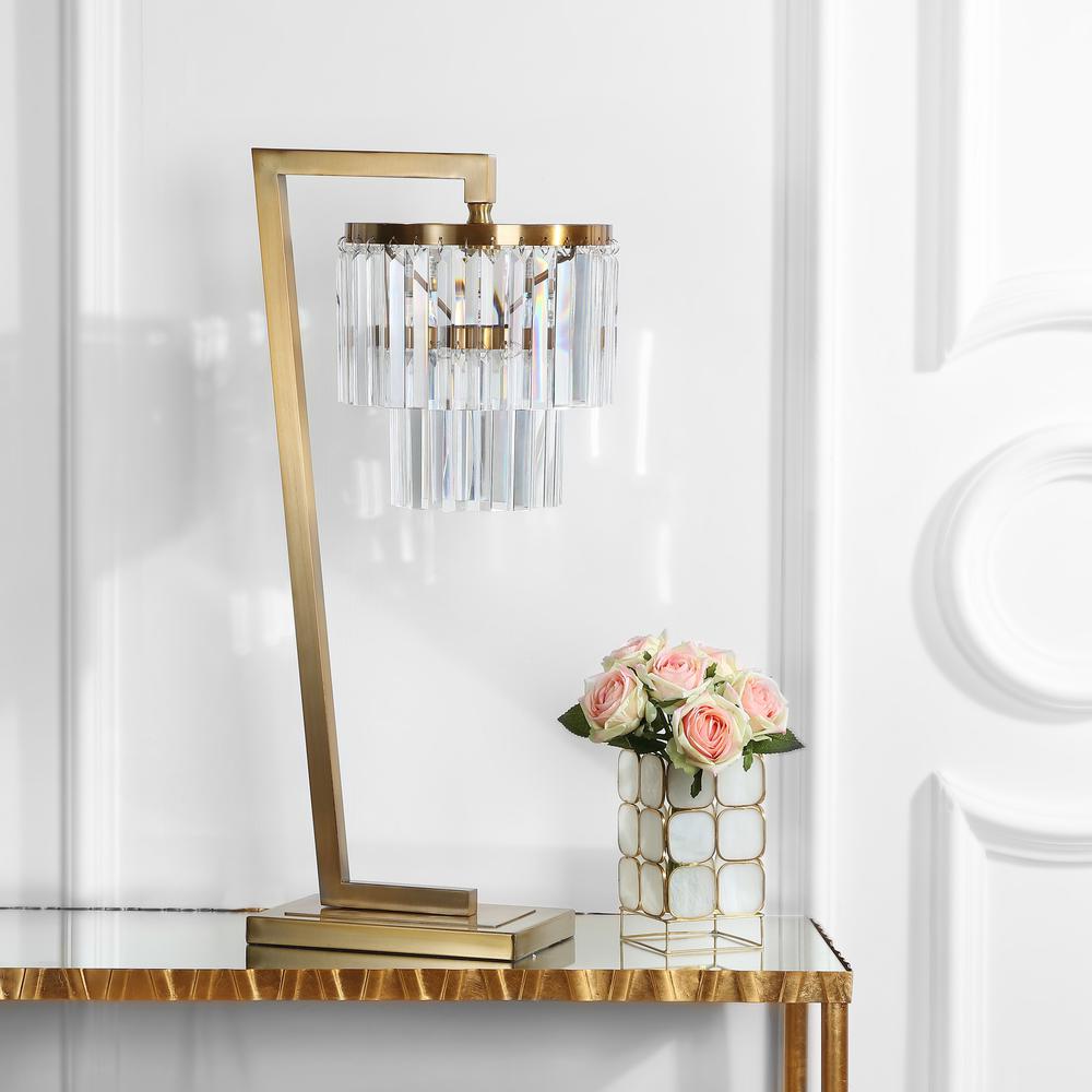 Callum Table Lamp, Brass Gold/Clear