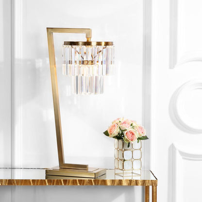 Callum Table Lamp, Brass Gold/Clear