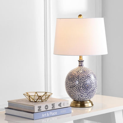 Orianna Table Lamp, Blue/White