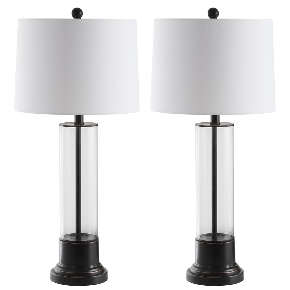 Jayse Table Lamp, Black/Clear