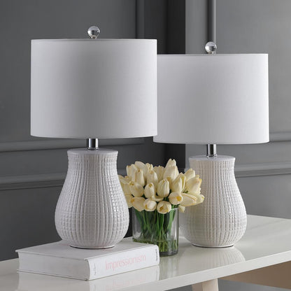 Dayton Table Lamp, White, set of 2