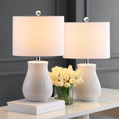 Dayton Table Lamp, White, set of 2