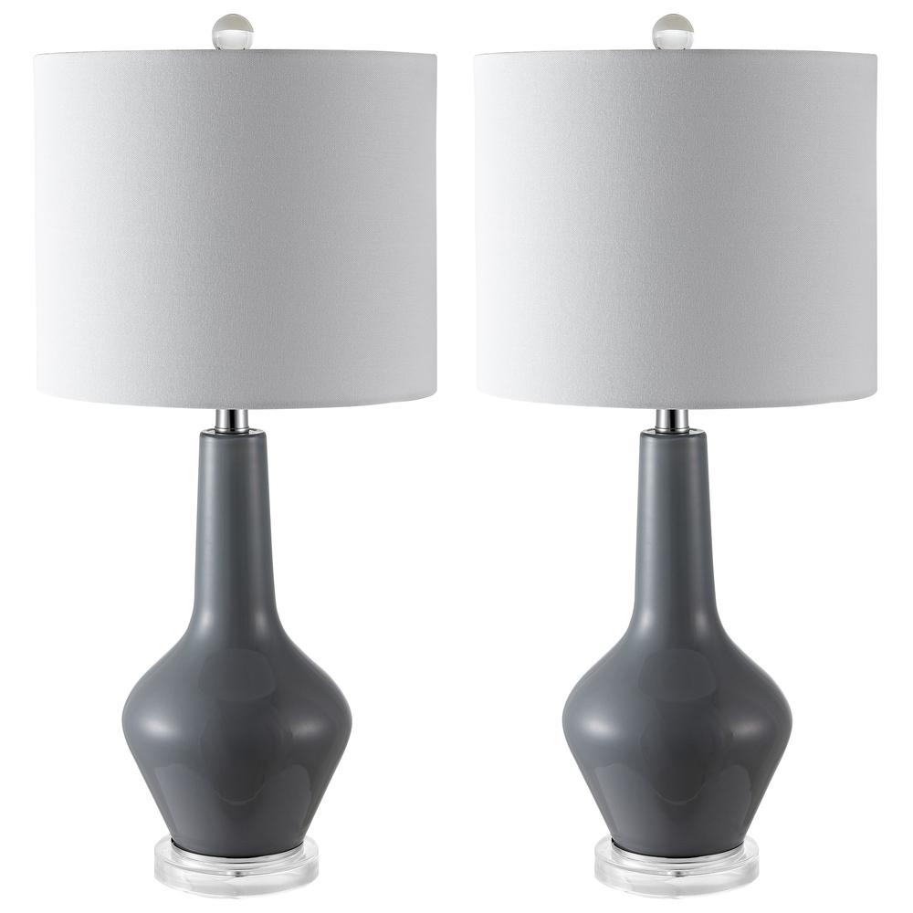 Velor Table Lamp, Smoked Grey Glass