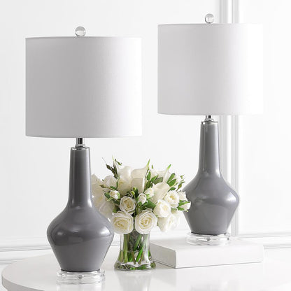 Velor Table Lamp, Smoked Grey Glass