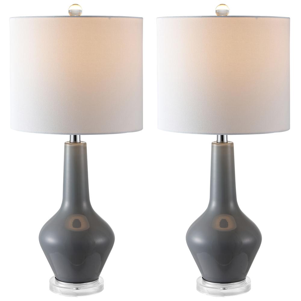 Velor Table Lamp, Smoked Grey Glass