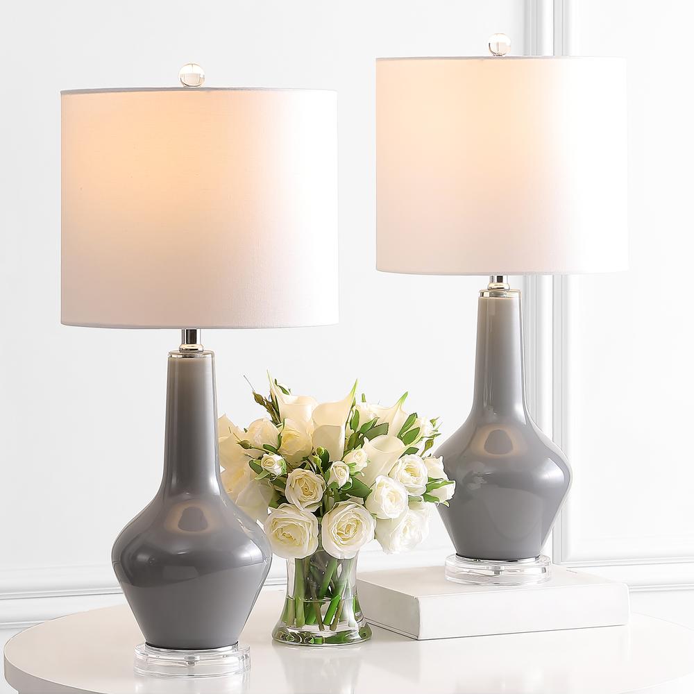 Velor Table Lamp, Smoked Grey Glass