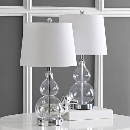 Brisor Table Lamp, Blue/Chrome