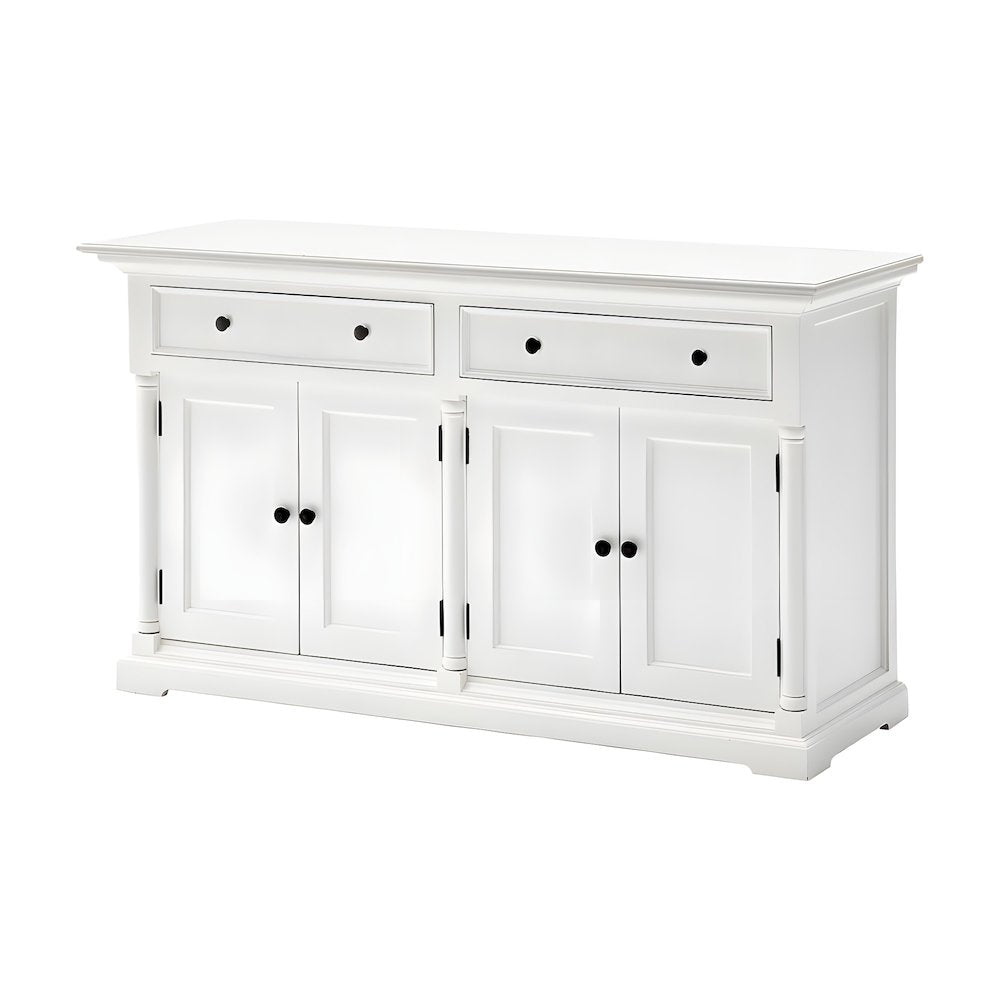 Mahogany & MDF Kitchen Buffet Sideboard with Doors and Drawers for Dining Room