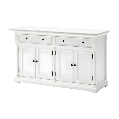Mahogany & MDF Kitchen Buffet Sideboard with Doors and Drawers for Dining Room