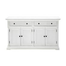 Mahogany & MDF Kitchen Buffet Sideboard with Doors and Drawers for Dining Room