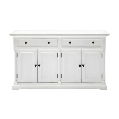 Mahogany & MDF Kitchen Buffet Sideboard with Doors and Drawers for Dining Room
