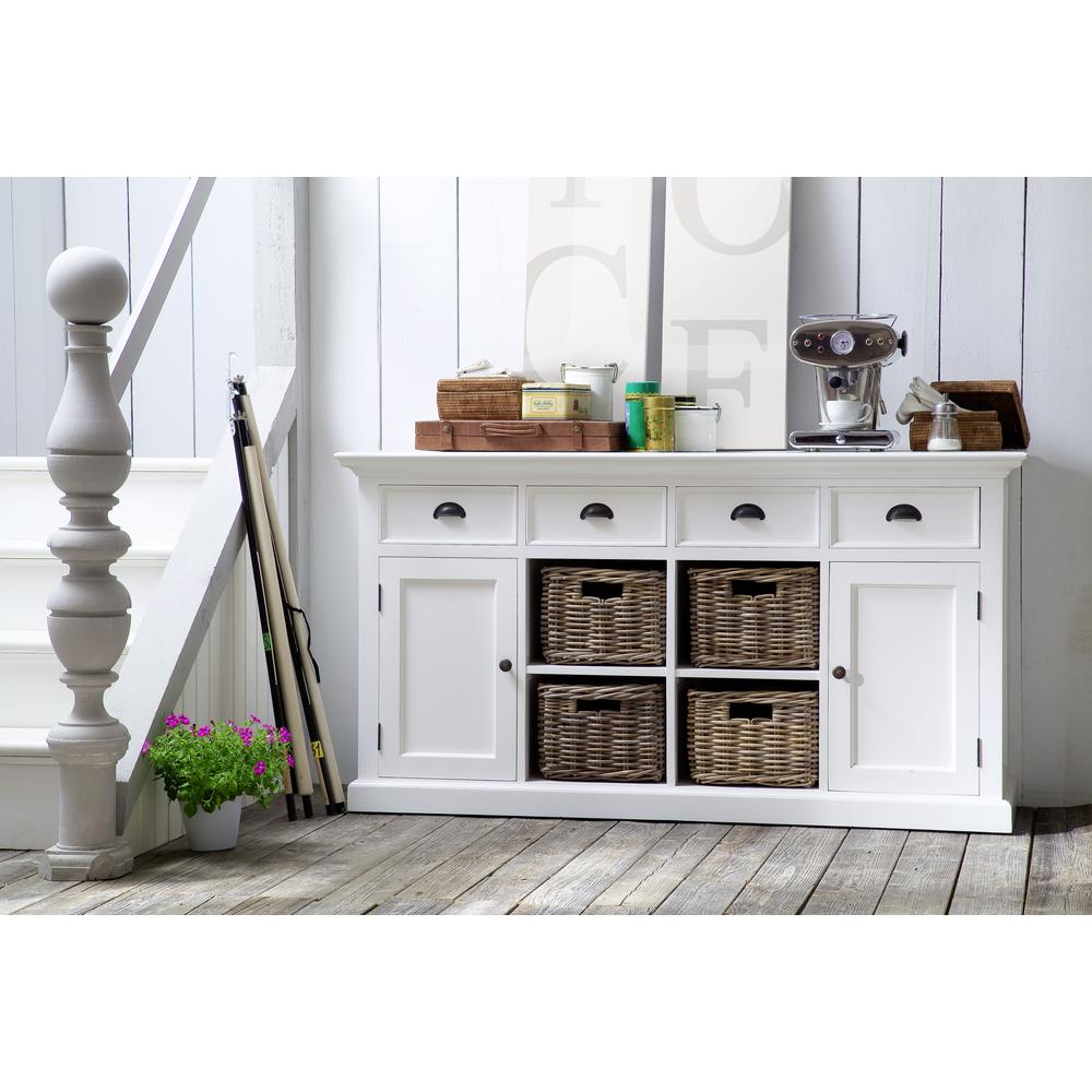 Halifax Classic White Buffet with 4 Baskets