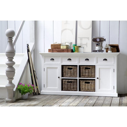 Halifax Classic White Buffet with 4 Baskets