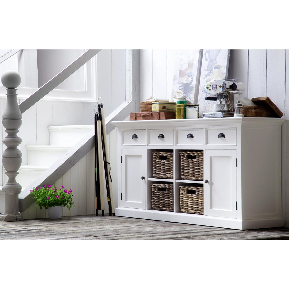 Halifax Classic White Buffet with 4 Baskets