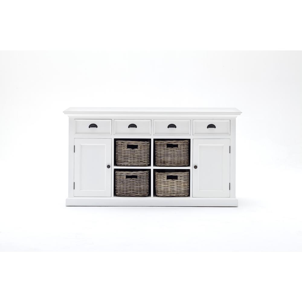 Halifax Classic White Buffet with 4 Baskets