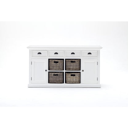 Halifax Classic White Buffet with 4 Baskets