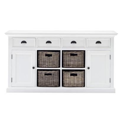 Halifax Classic White Buffet with 4 Baskets