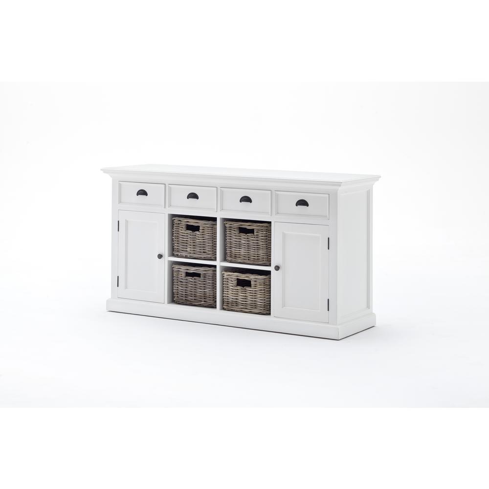 Halifax Classic White Buffet with 4 Baskets