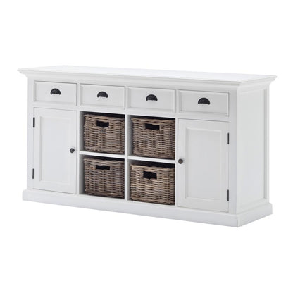 Halifax Classic White Buffet with 4 Baskets