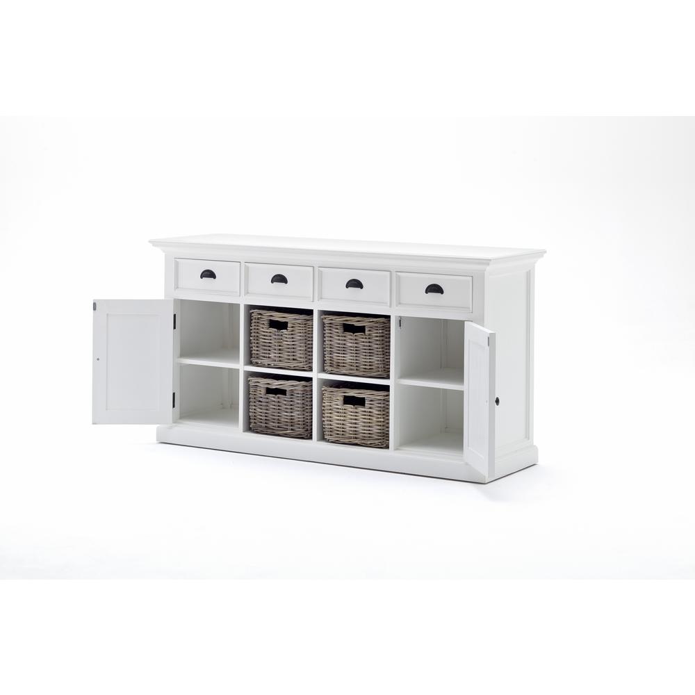 Halifax Classic White Buffet with 4 Baskets