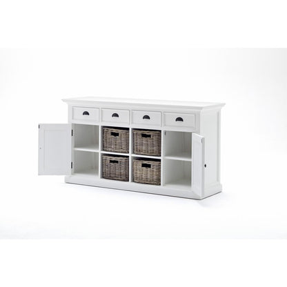 Halifax Classic White Buffet with 4 Baskets