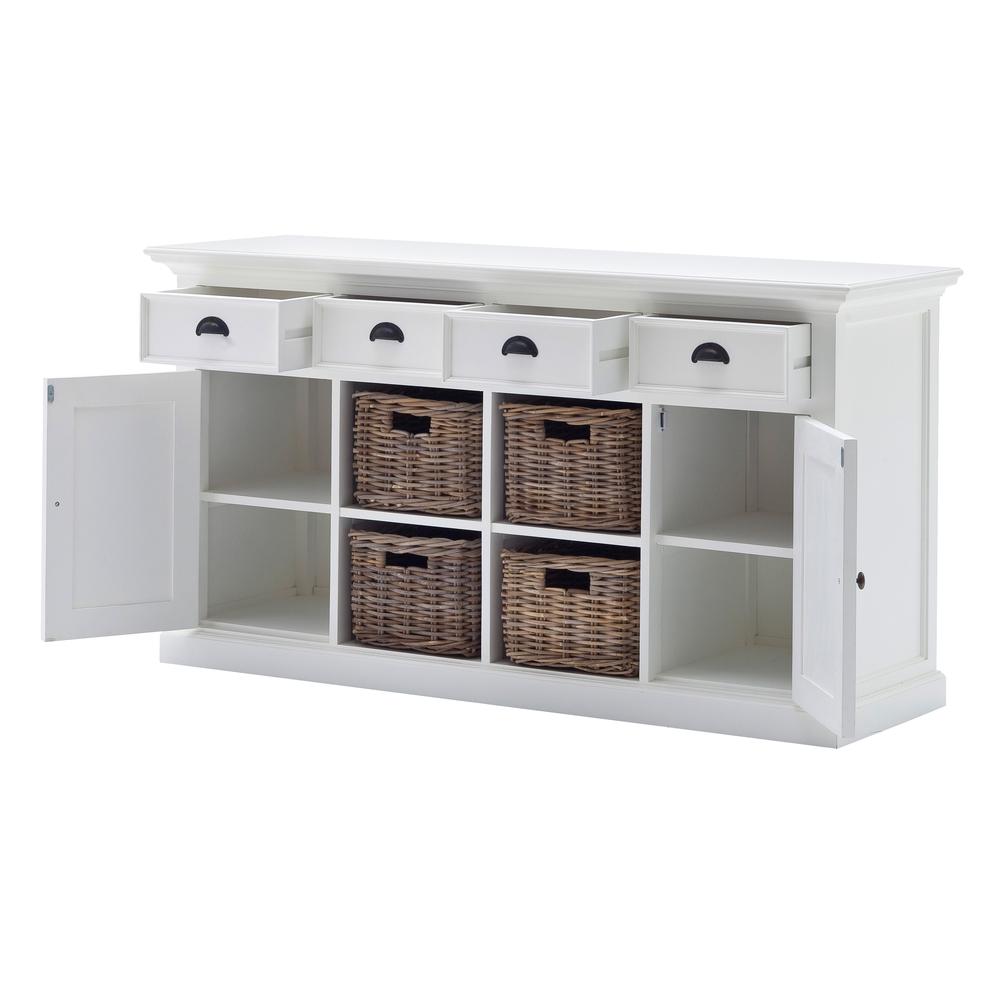 Halifax Classic White Buffet with 4 Baskets