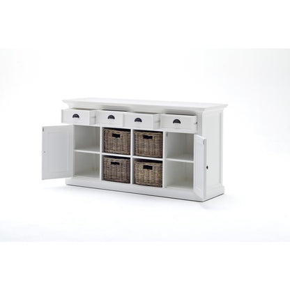 Halifax Classic White Buffet with 4 Baskets