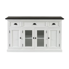 Two-Tone Classic Buffet with Glass Doors and Drawers, Belen Kox
