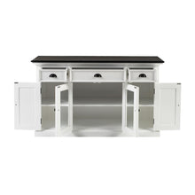 Two-Tone Classic Buffet with Glass Doors and Drawers, Belen Kox