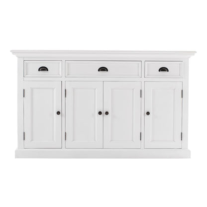Classic White Buffet with 4 Doors 3 Drawers, Belen Kox
