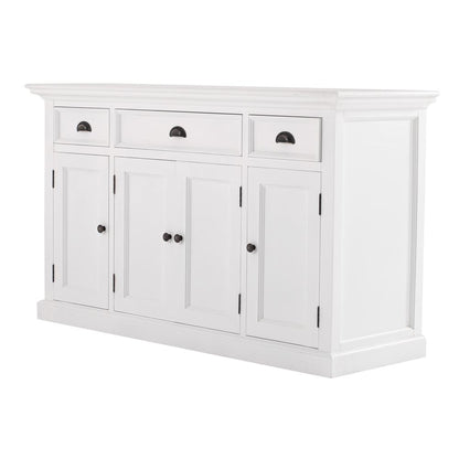 Classic White Buffet with 4 Doors 3 Drawers, Belen Kox