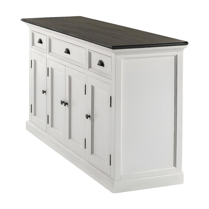 Mahogany Veneer Kitchen Buffet Sideboard with Drawers and Storage Cabinet