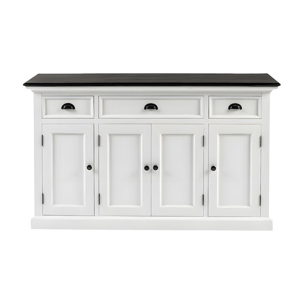 Mahogany Veneer Kitchen Buffet Sideboard with Drawers and Storage Cabinet