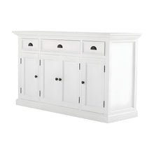 Mahogany Kitchen Buffet with Doors, Drawers, and Antique Brass Hardware
