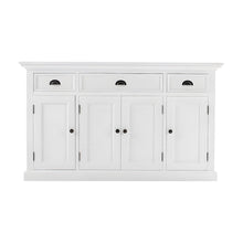 Mahogany Kitchen Buffet with Doors, Drawers, and Antique Brass Hardware