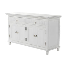 Mahogany and MDF Kitchen Buffet with Four Doors and Brass Hardware with Storage