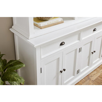 Halifax Classic White Buffet Hutch Unit with 6 Shelves